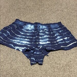 Aeropostale Blue Tie-Dye Women Shorts